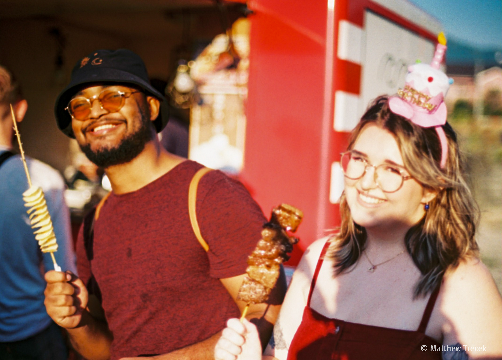 Paige and Stephen with Snacks